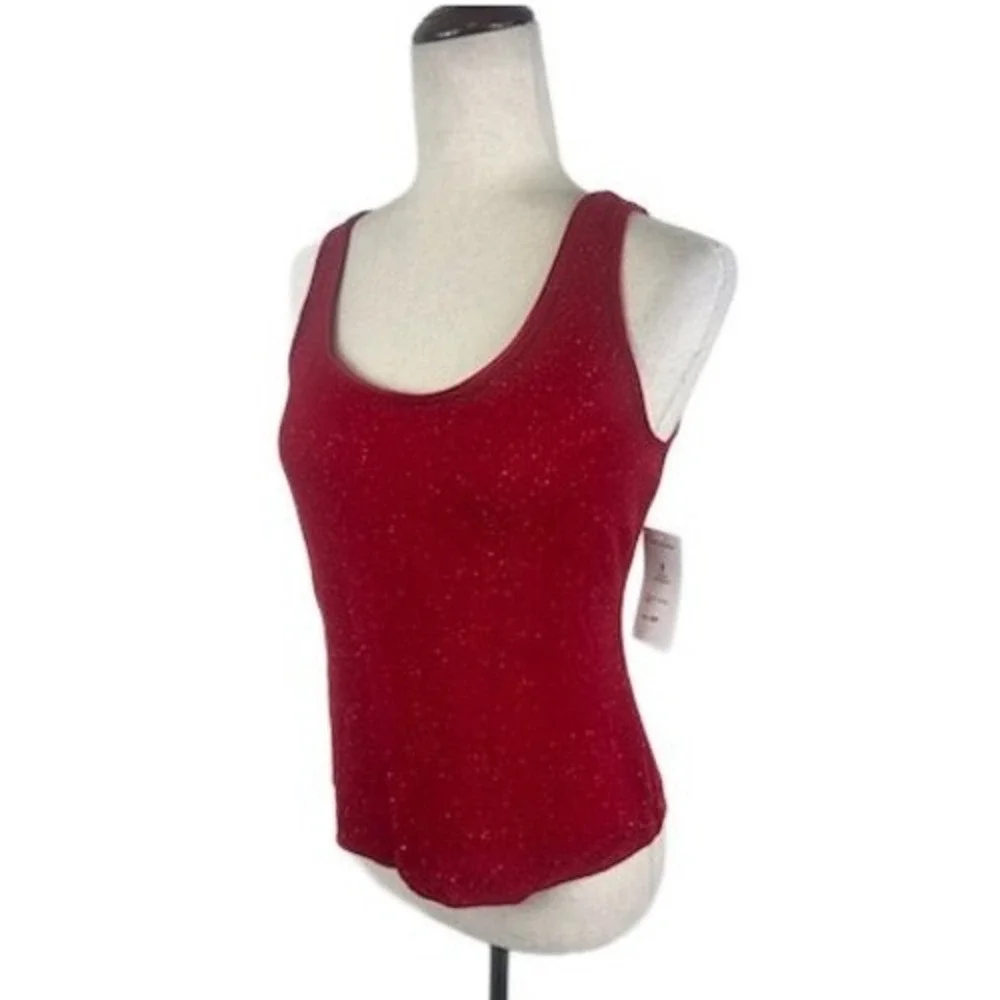 Alex Evenings Red Metallic Camisole & Jacket Set Holiday Size Medium‎ Petite MP